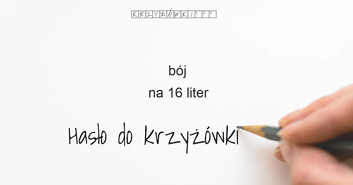 bój - krzyżówka
