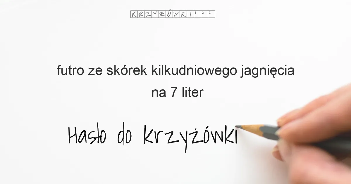 futro ze skórek kilkudniowego jagnięcia - krzyżówka