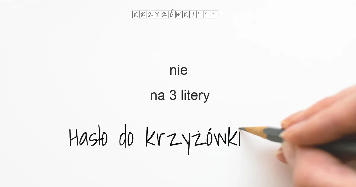 nie - krzyżówka