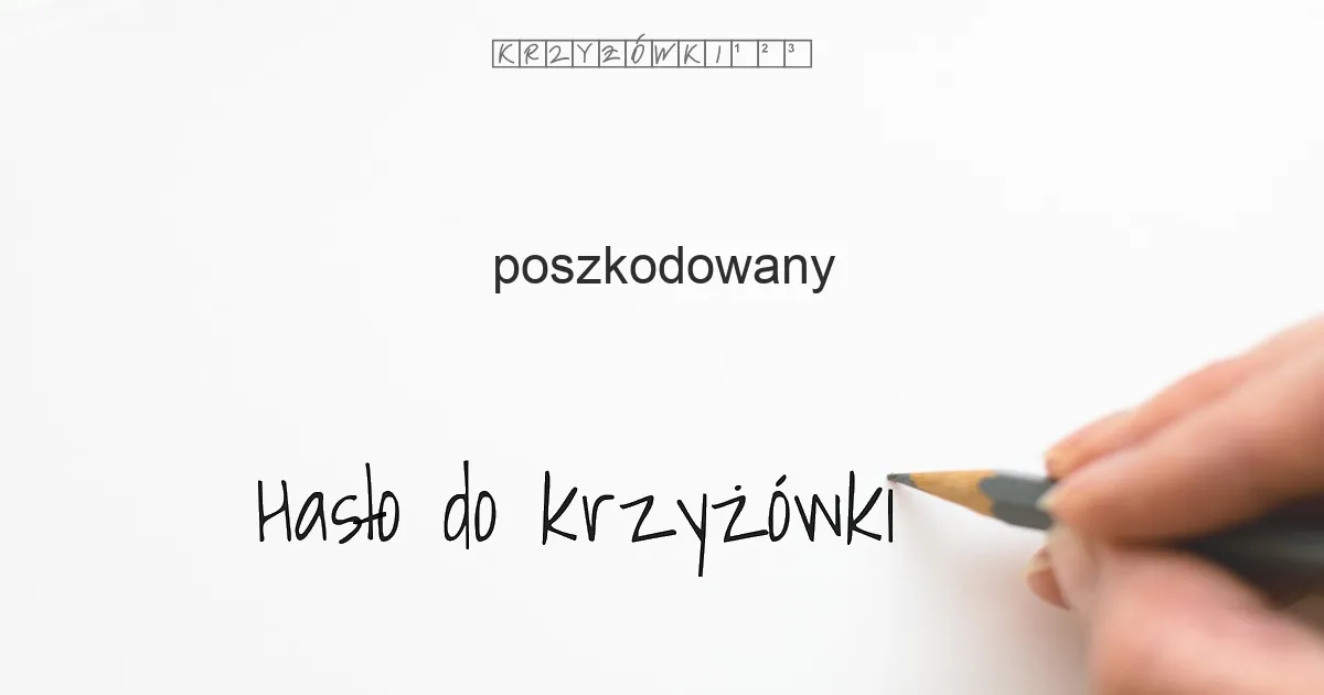 poszkodowany - krzyżówka
